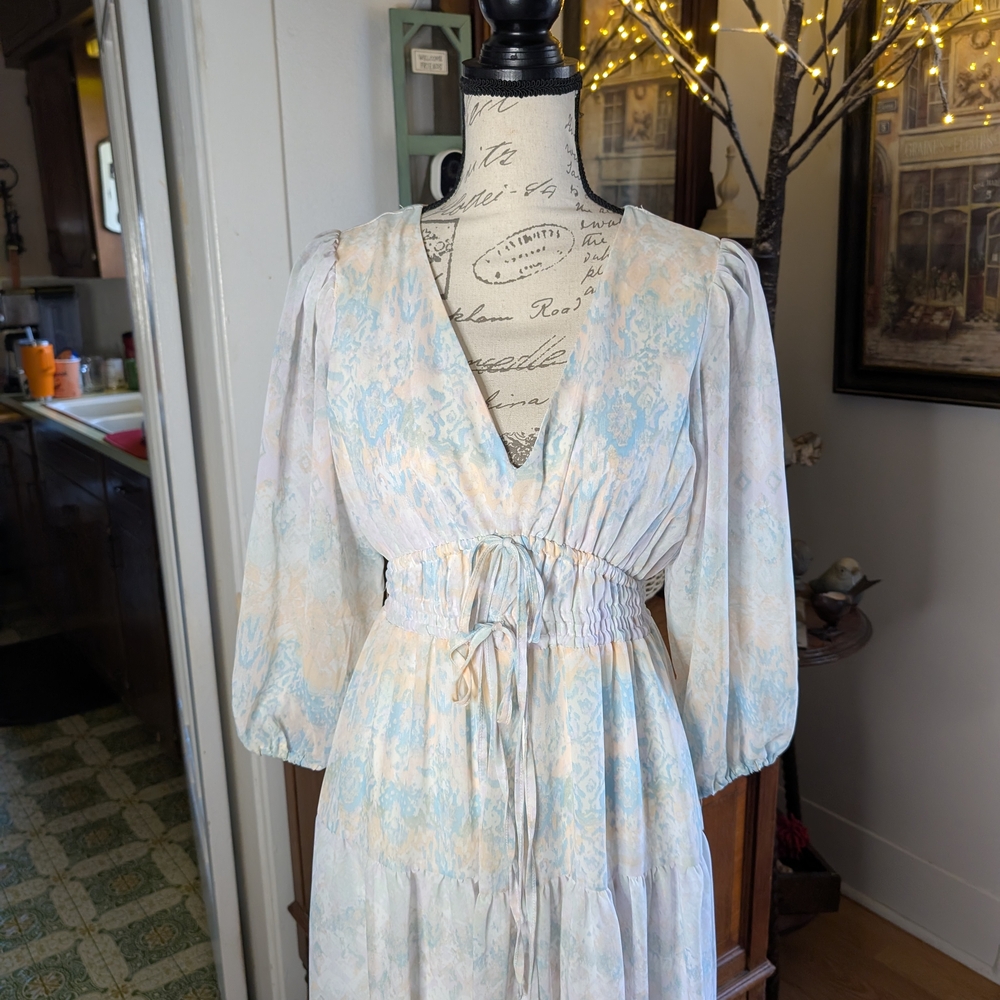 Boho Unique Soft Pastel Color Dress Any Occasion - Picture 2 of 9